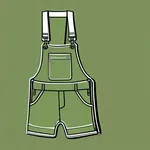 olive-green overalls image